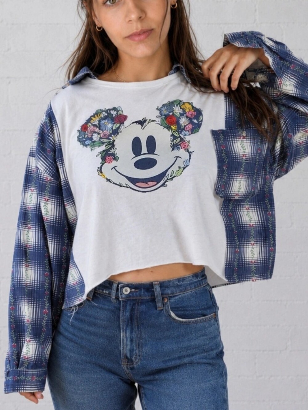 Upcycled- Storybook Bloom Crop Tee